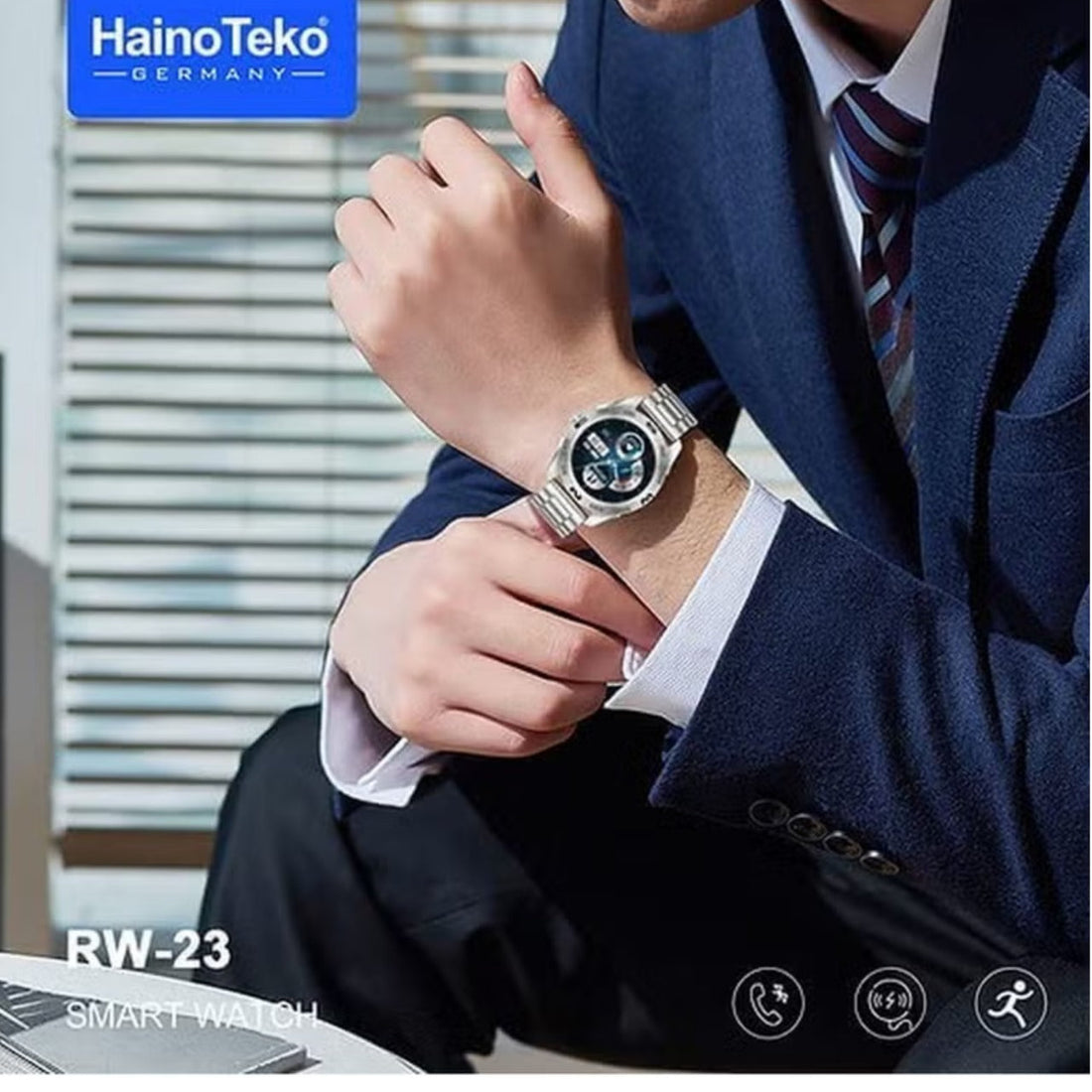 Haino Teko Stainless Steel Smart Watch, RW-23